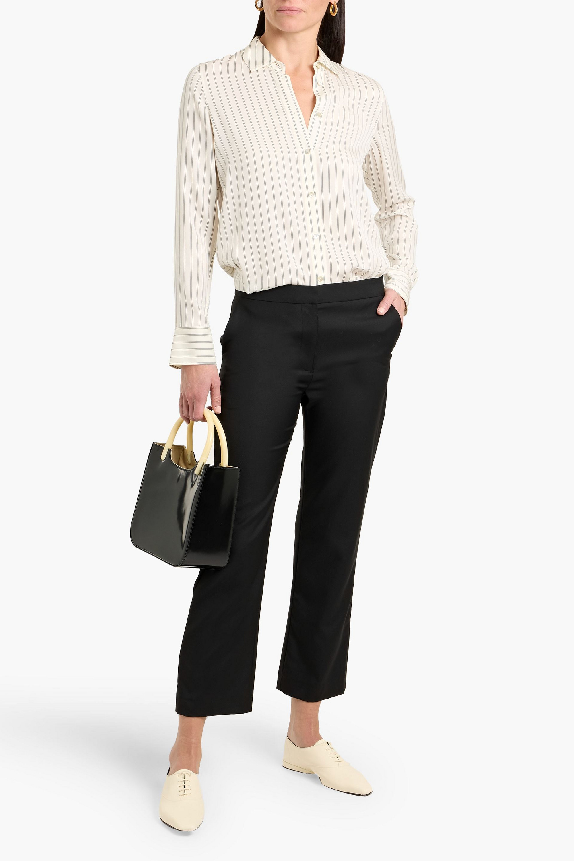 Loulou Studio Sofe cropped wool-twill straight-leg pants