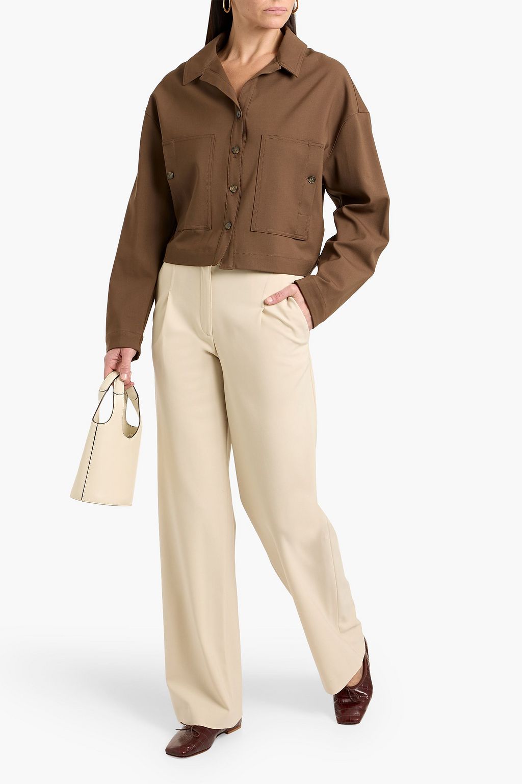 LOULOU STUDIO Osilo wool-blend twill straight-leg pants | THE OUTNET