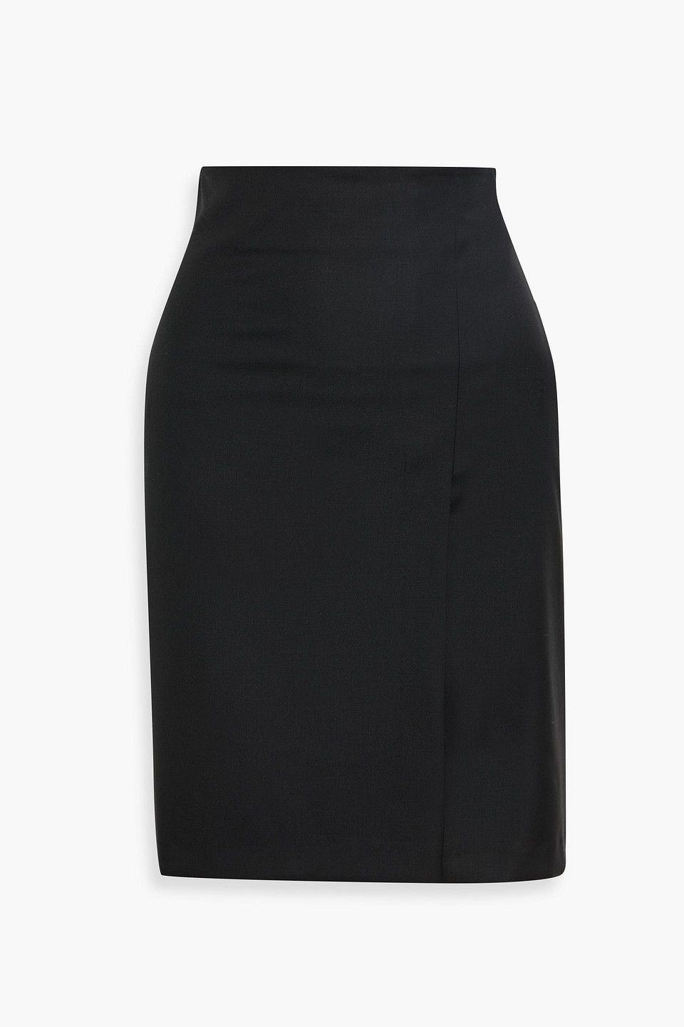 Loulou De Saison Ingrid Wool-twill Skirt In Black