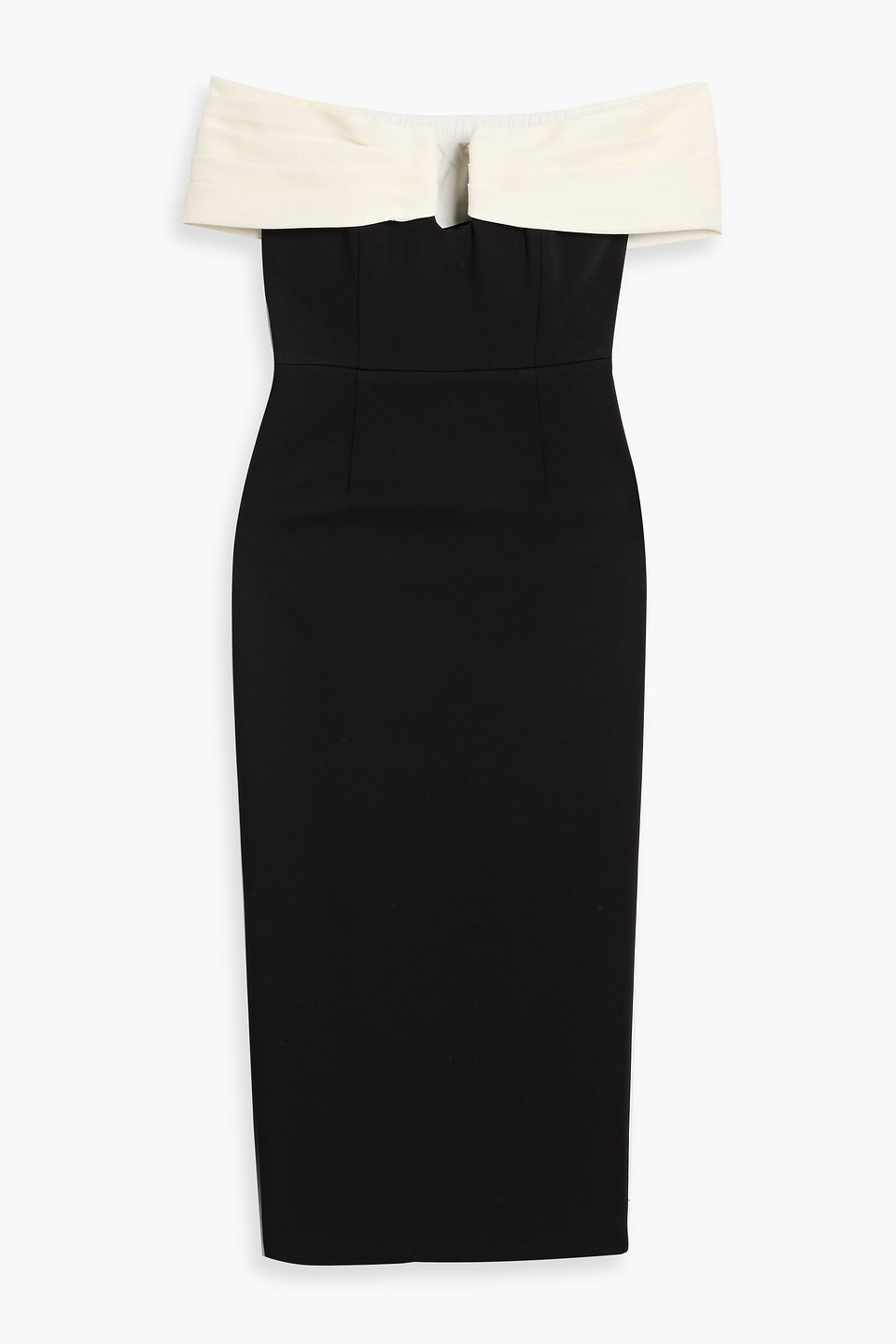 Rachel Gilbert Aven Off-the-shoulder Crepe Midi Dress In Black