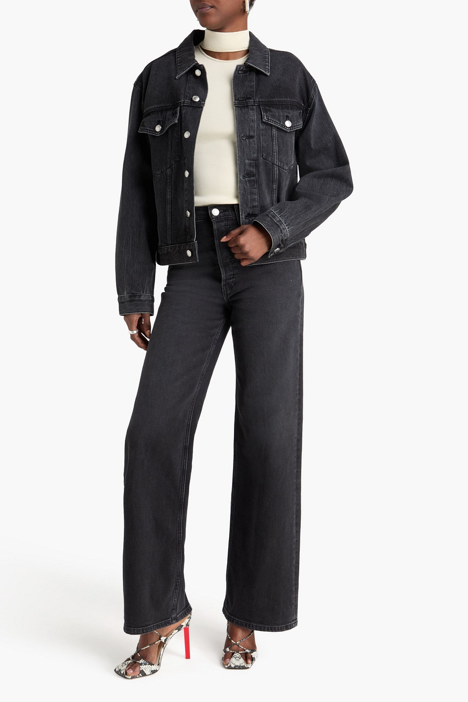  Alexander Wang - Jeansjacke „taucker“ - Grau - Xs 