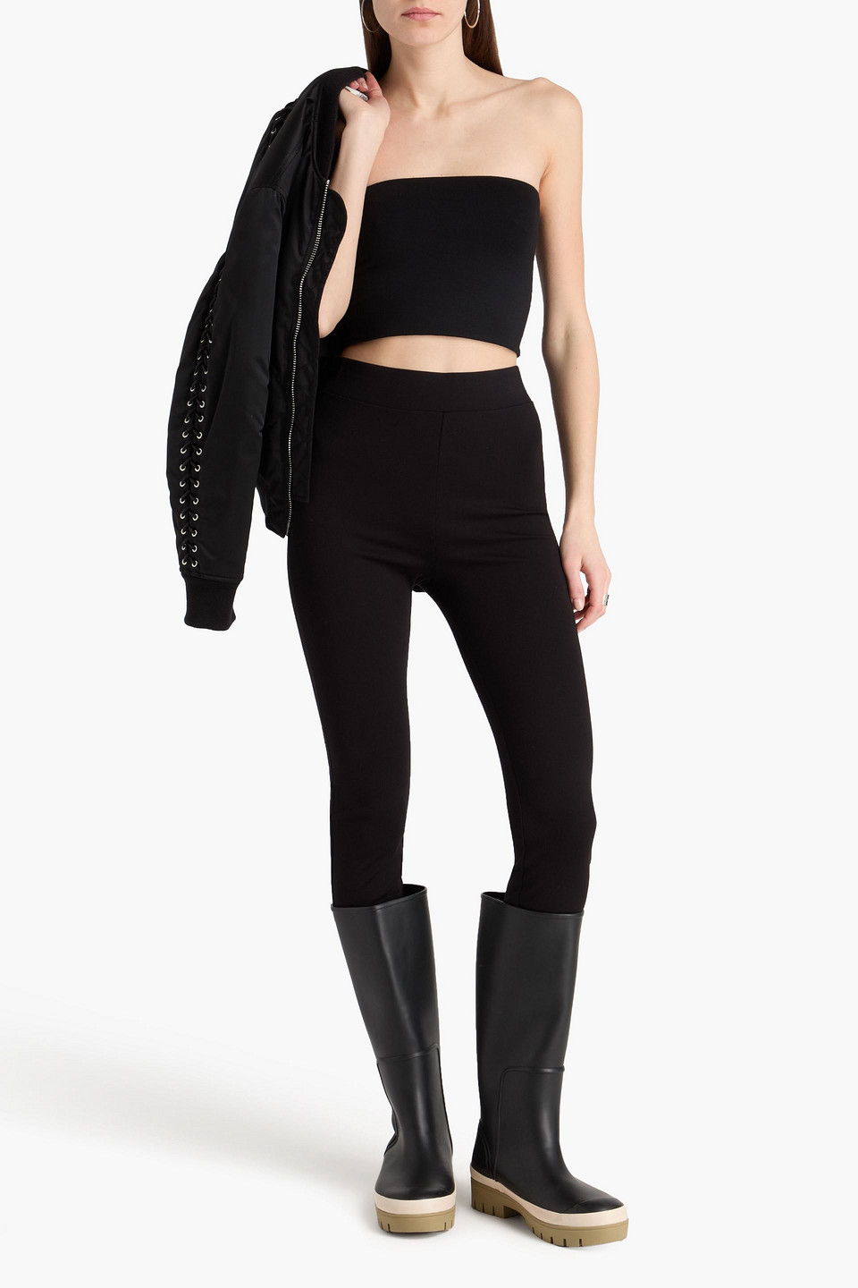  éterne - Trägerloses Cropped Oberteil „amina“ Aus Stretch-jersey Aus Einer Modalmischung - Schwarz - Xs 