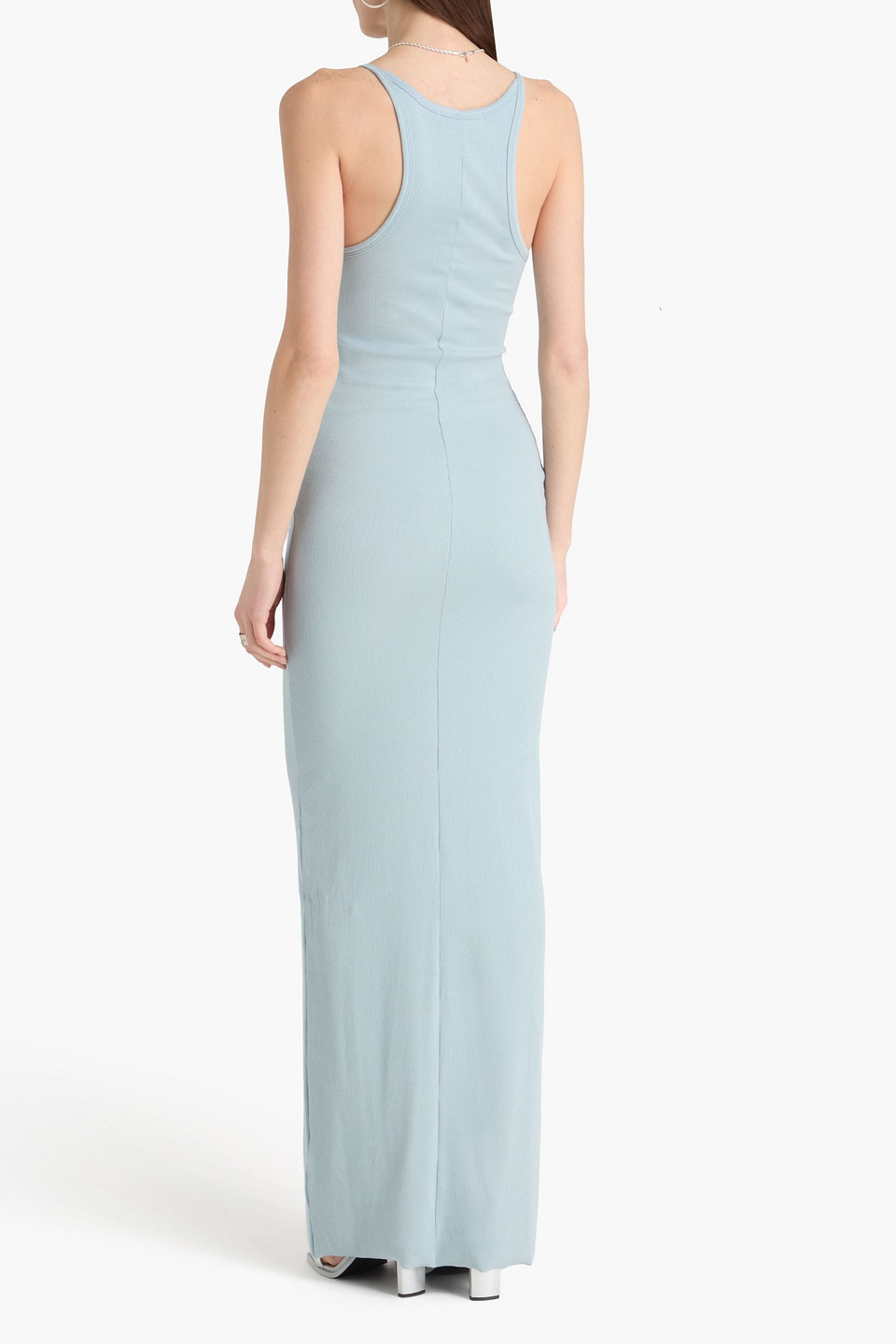  éterne - Maxikleid Aus Geripptem Jersey - Blau - Xs 