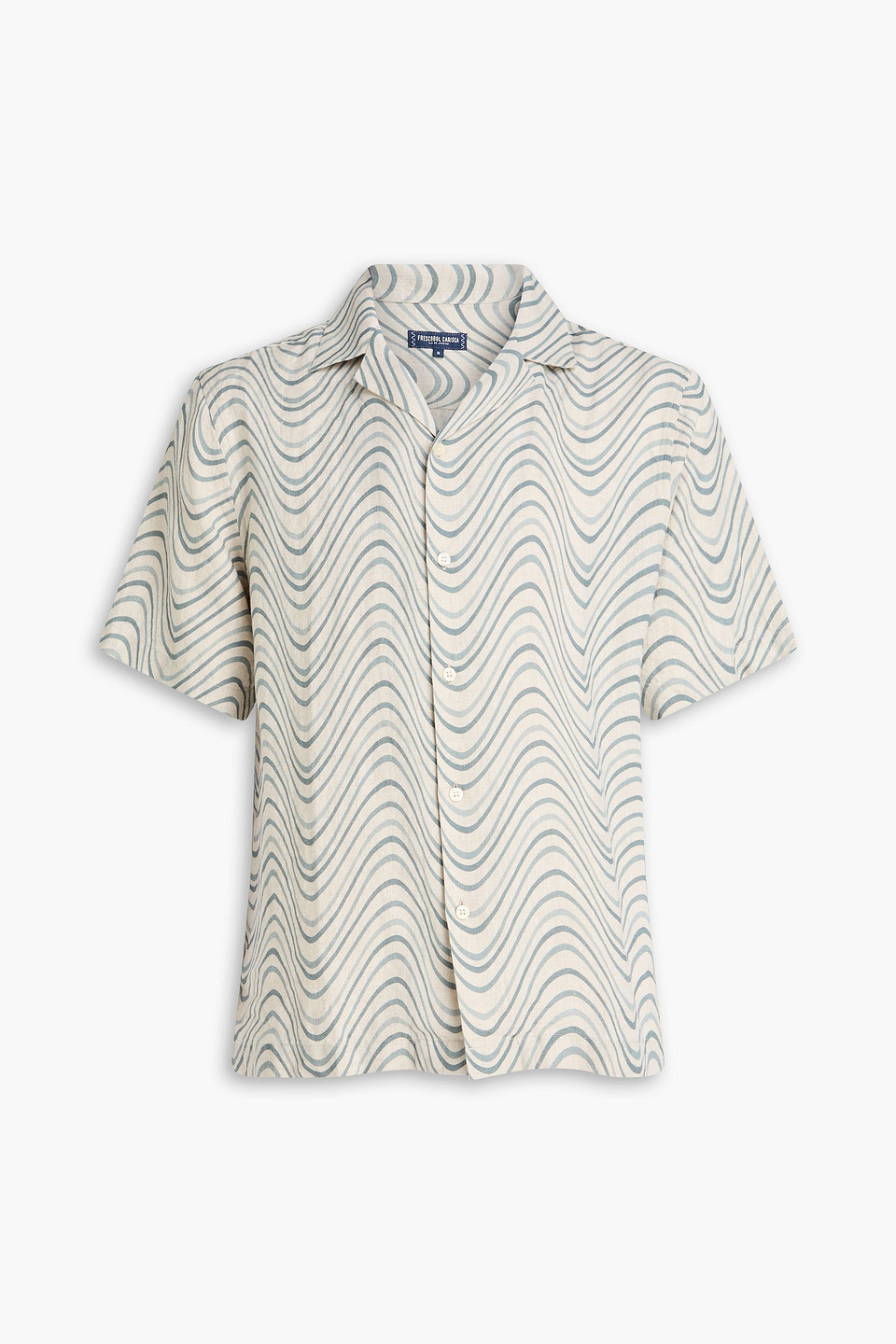 frescobol carioca - roberto printed linen shirt - neutral - s