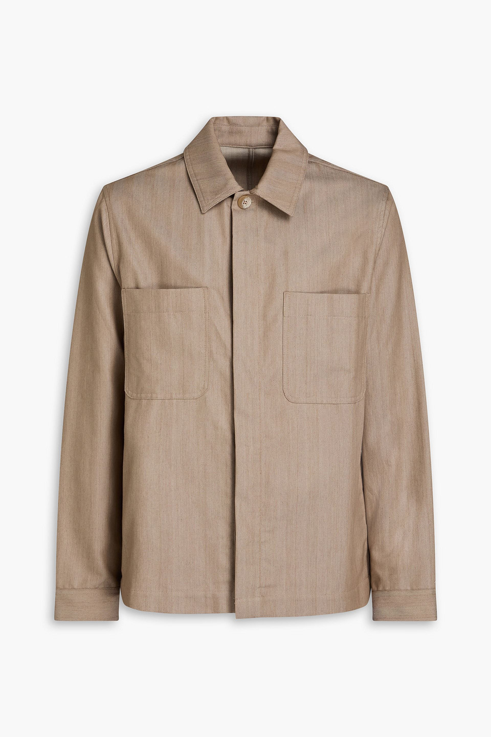frescobol carioca - herringbone cotton overshirt - neutral - s