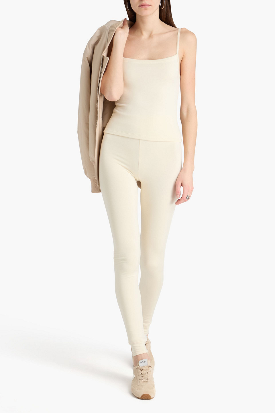  éterne - Cropped Tanktop Aus Stretch-jersey Aus Einer Modalmischung - Weiß - L 