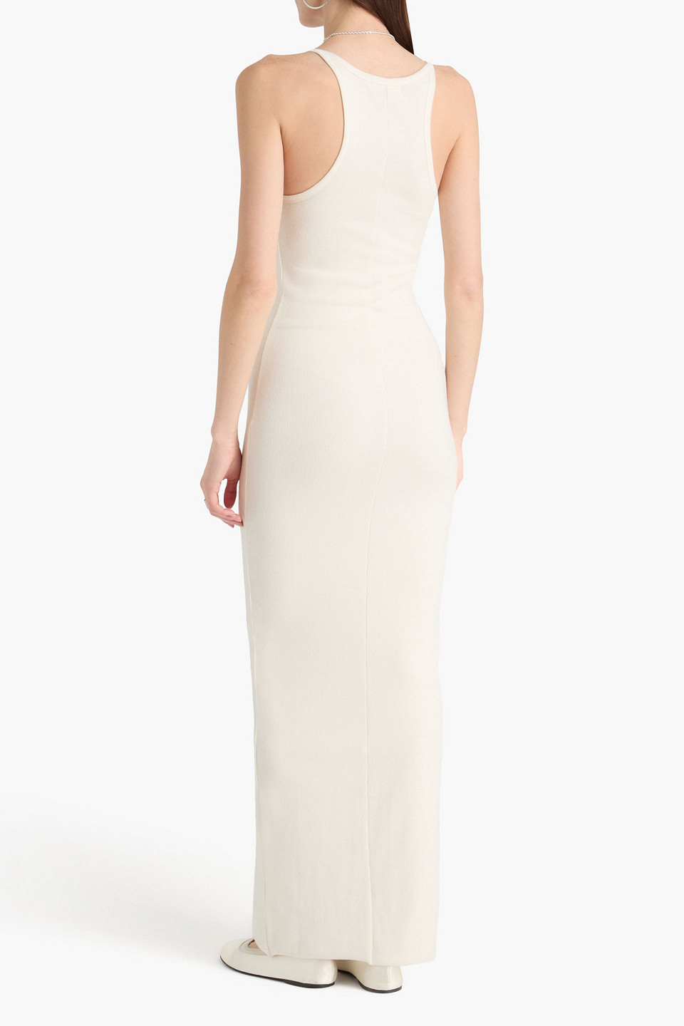 éterne - Maxikleid Aus Geripptem Jersey - Weiß - Xs 
