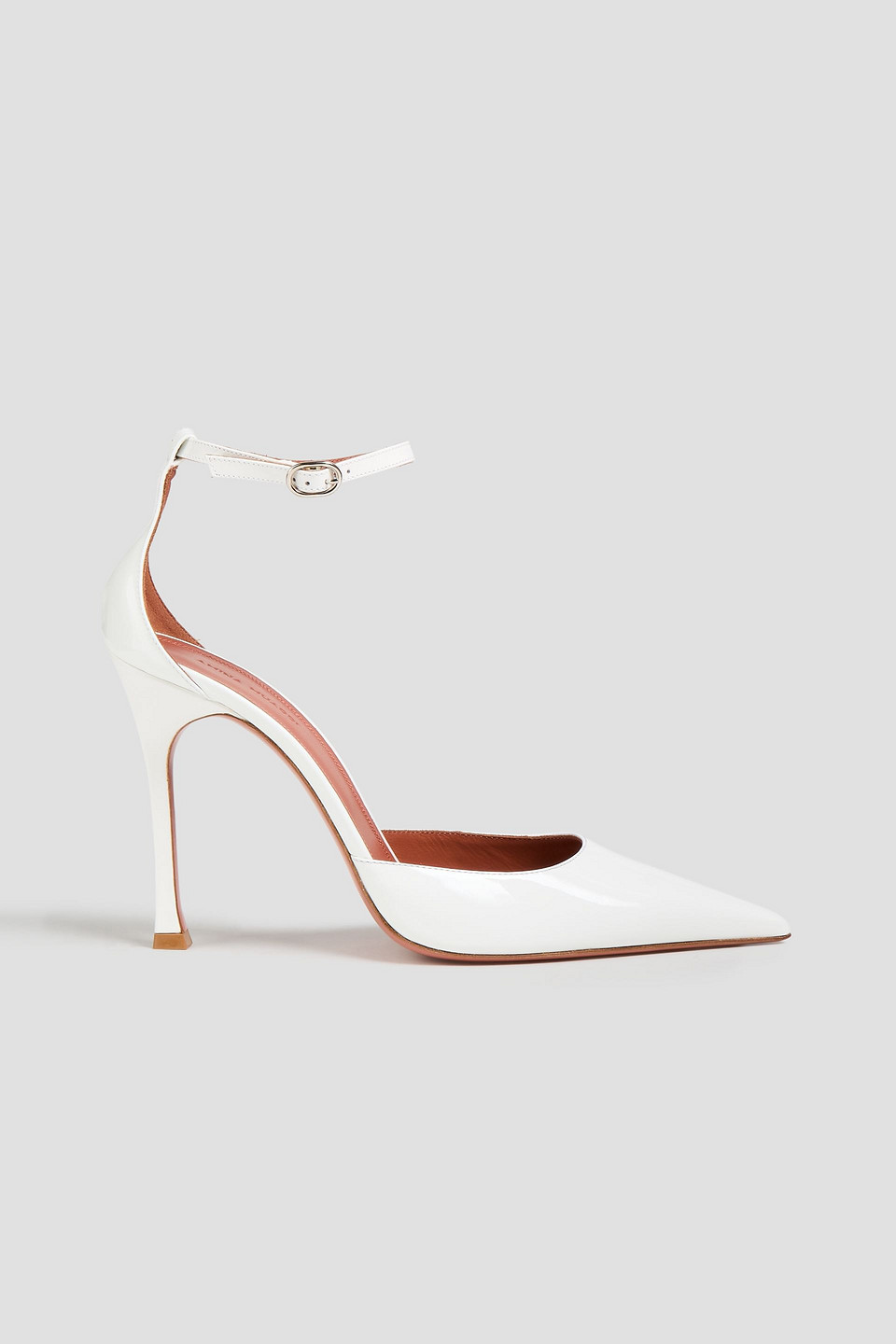 Amina Muaddi Kim 105 Patent-leather Pumps In White