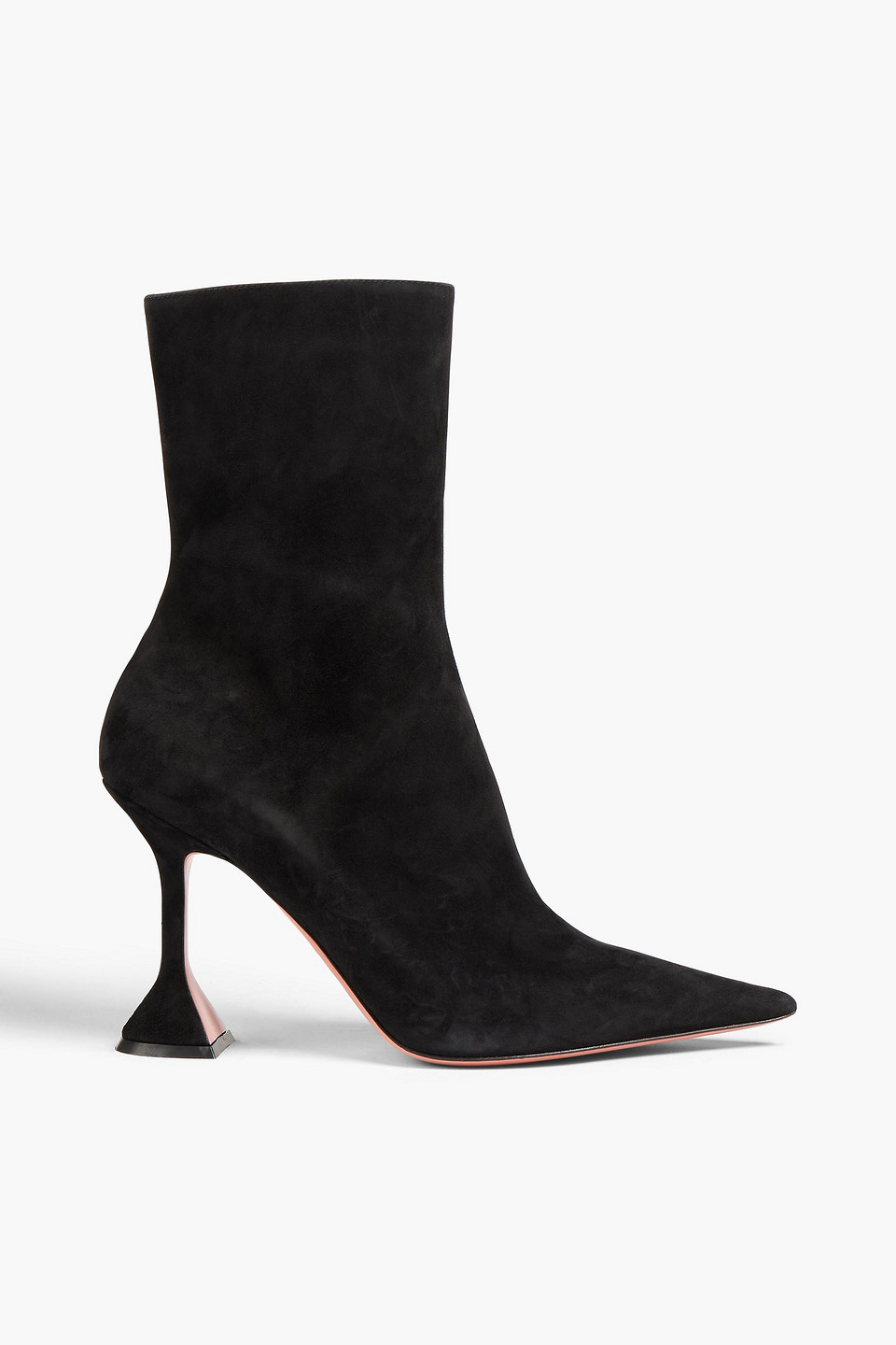 Amina Muaddi Giorgia Studded Ankle Boots In Black