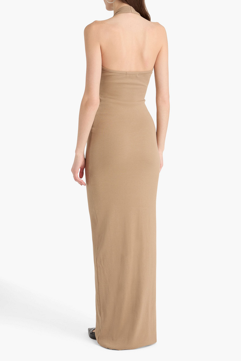  éterne - Neckholder-maxikleid Aus Geripptem Jersey - Neutral - Xs 