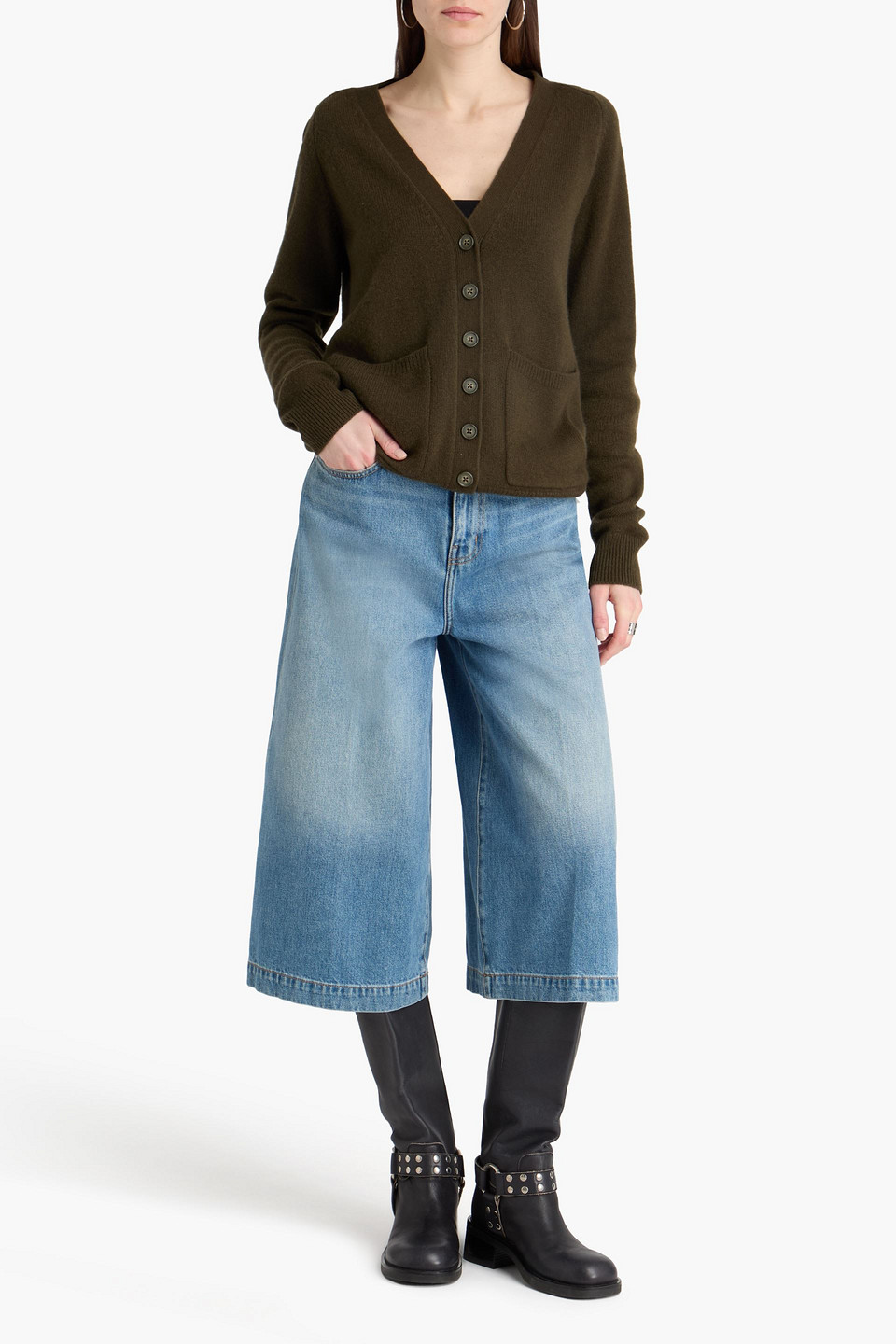  éterne - Theodore Cashmere Cardigan - Green - Xs/s 