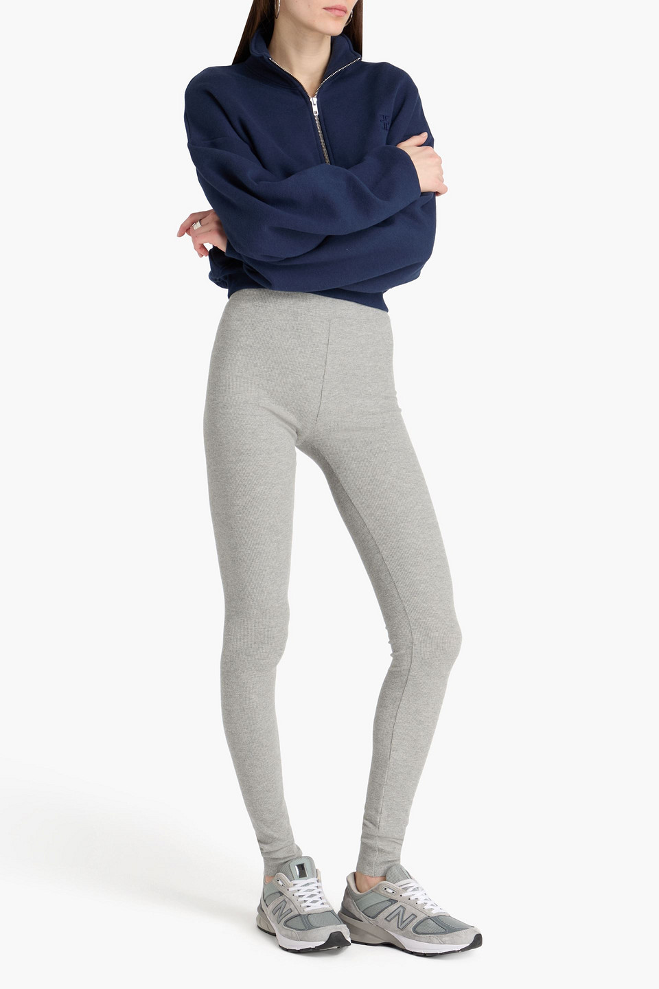  éterne - Ribbed Jersey Leggings - Gray - S 