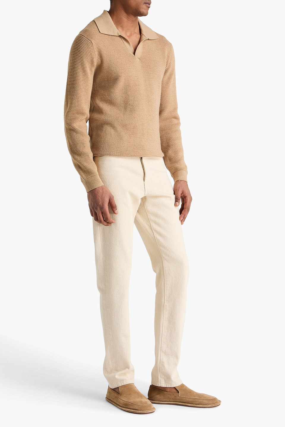  Frescobol Carioca - Pullover „orlando“ Aus Merinowolle Mit Polokragen - Neutral - S 