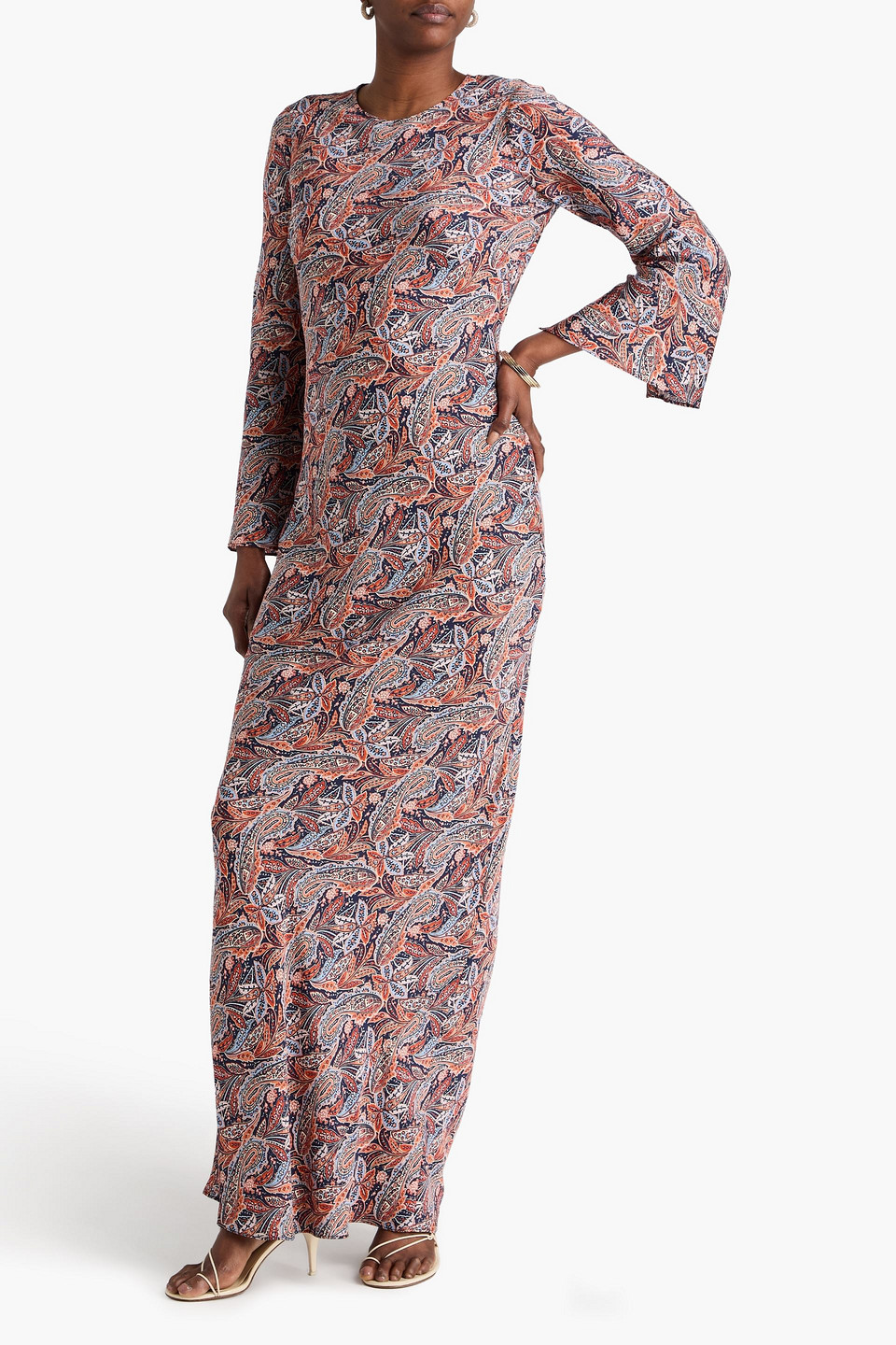  Veronica Beard - Maxikleid „gemma“ Aus Satin Aus Einer Seidenmischung Mit Paisley-print - Bunt - Us 00 