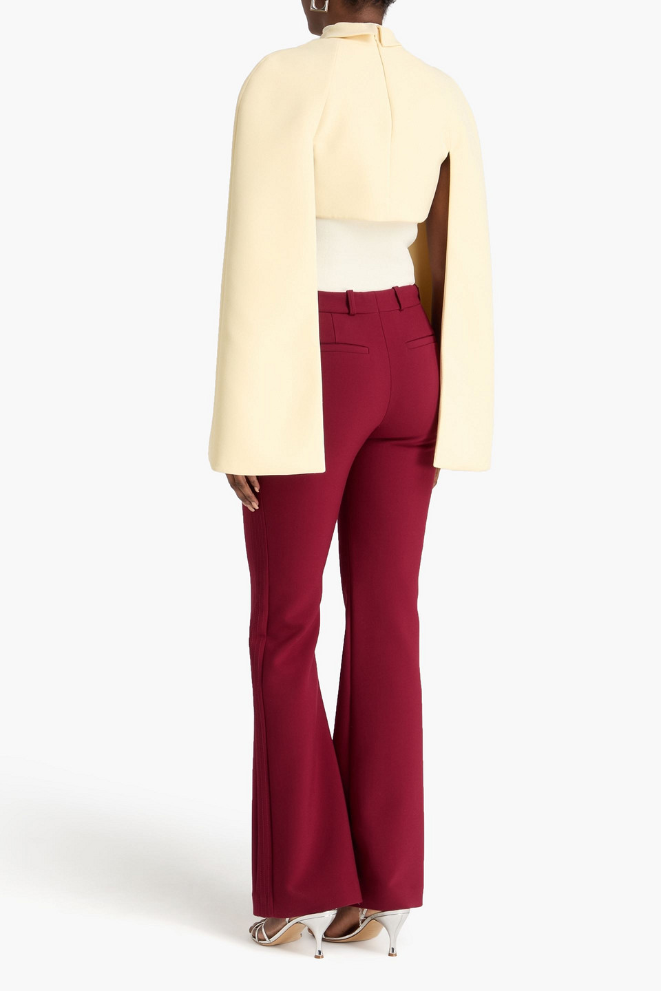  Safiyaa - Agnes Cape-effect Crepe Shrug - Yellow - Fr 38 