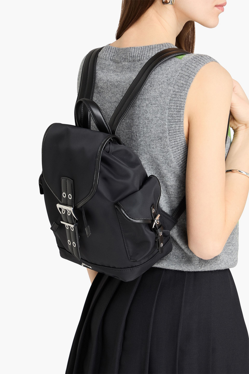  Ganni - Bucky Shell Backpack - Black - Onesize 