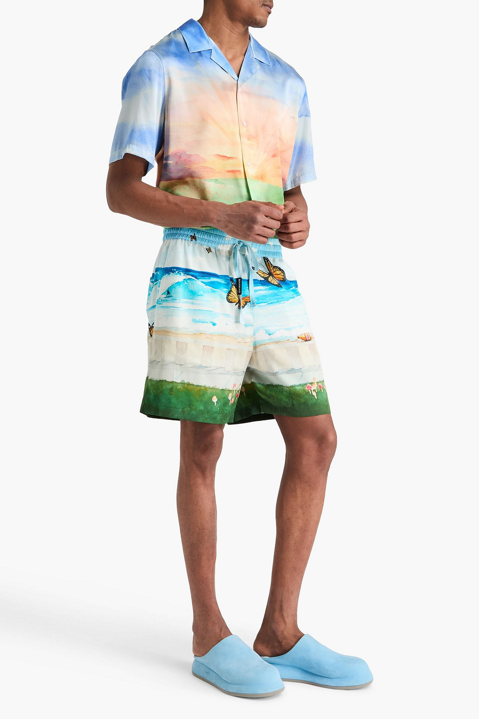 Nahmias - Hemd Aus Stretch-seide Mit Print - Bunt - S 