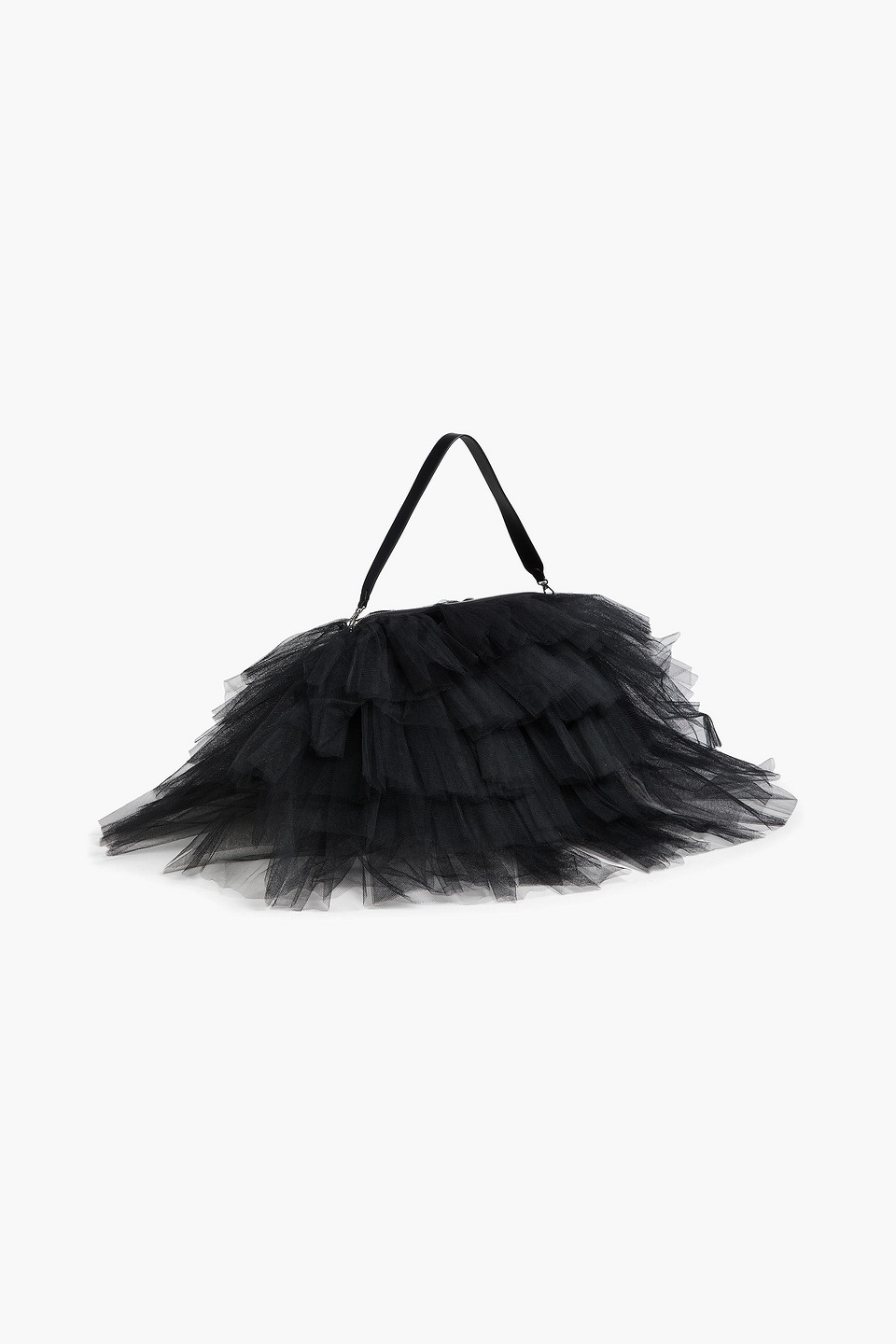 Simone Rocha - Tote Bag „frilly Tutu“ Aus Tüll Mit Rüschen - Schwarz - Onesize 
