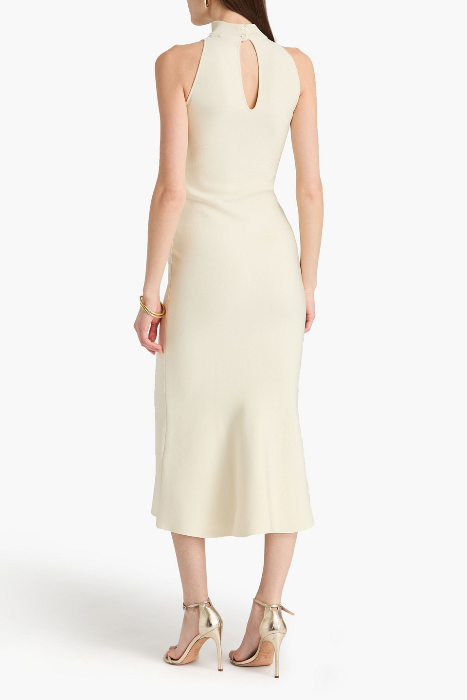  Safiyaa - Chasca Midikleid Aus Ponte Mit Cut-outs - Weiß - S 