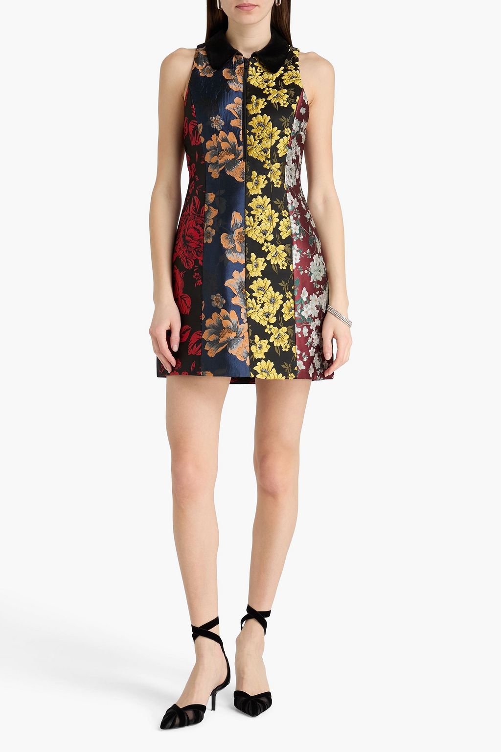 ALICE + OLIVIA Rose floral-print cotton mini dress | THE OUTNET