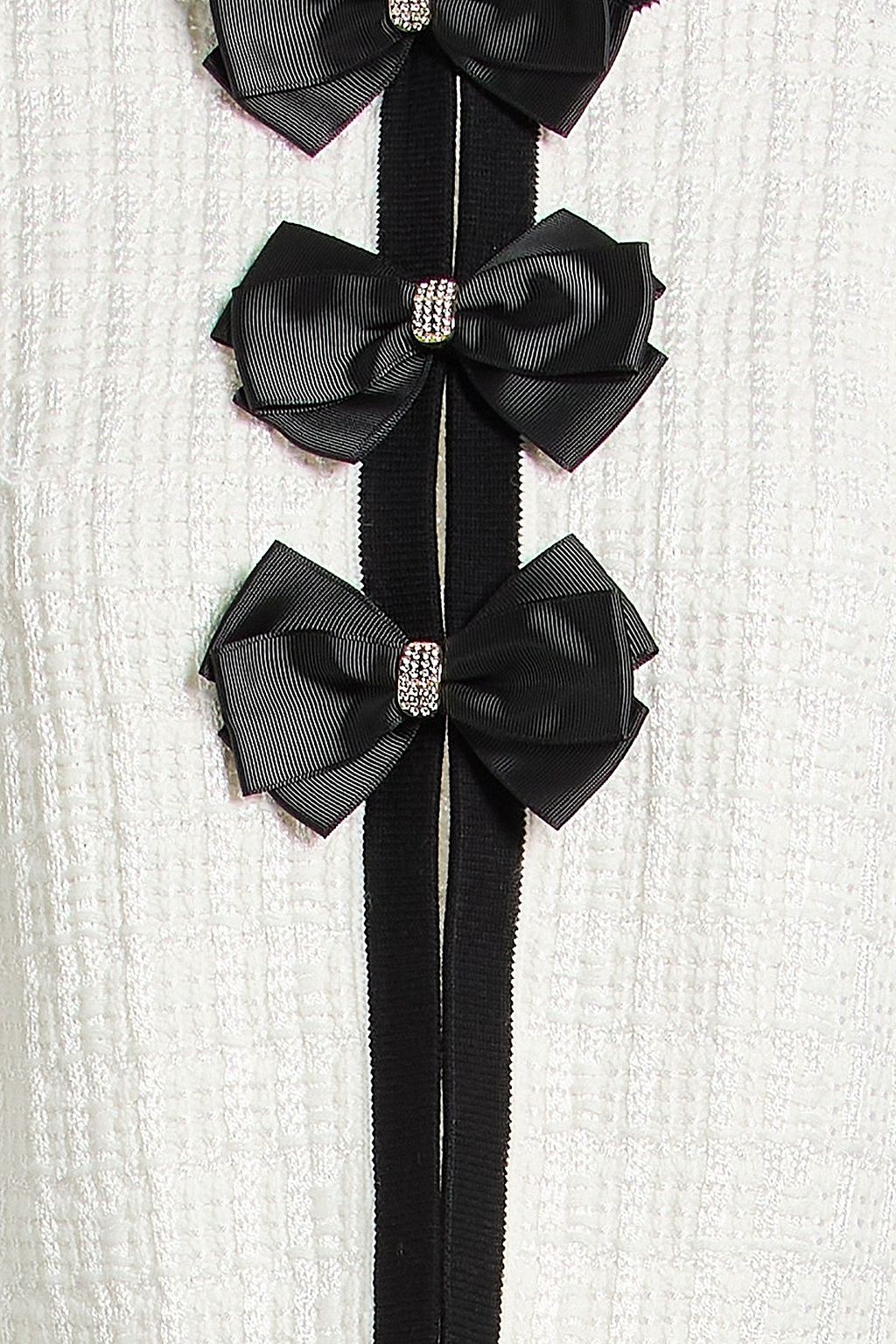 ALICE + OLIVIA Akira bow-detailed knitted cardigan | THE OUTNET