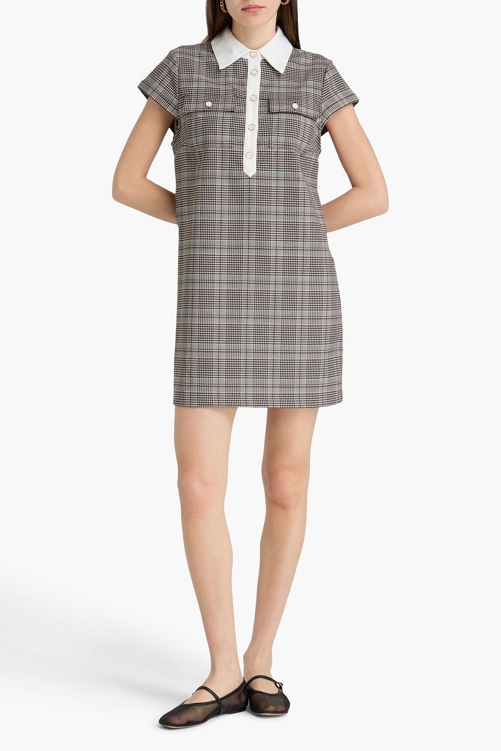 plaid tweed mini dress Plaid Tweed Square Neck Mini Dress  Charming Charlie