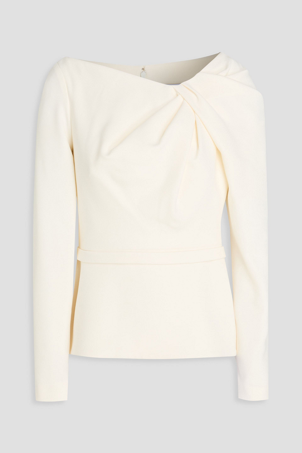 Safiyaa Manya Draped Crepe Top In Neutral