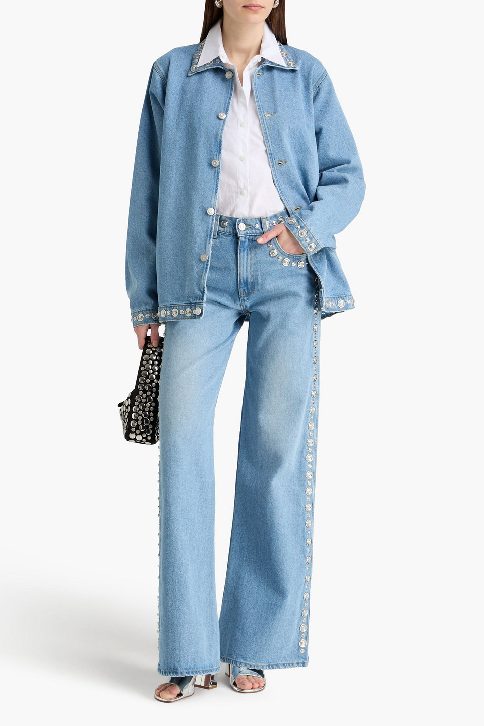  Coperni - Jeansjacke Mit Nieten - Blau - Xl 