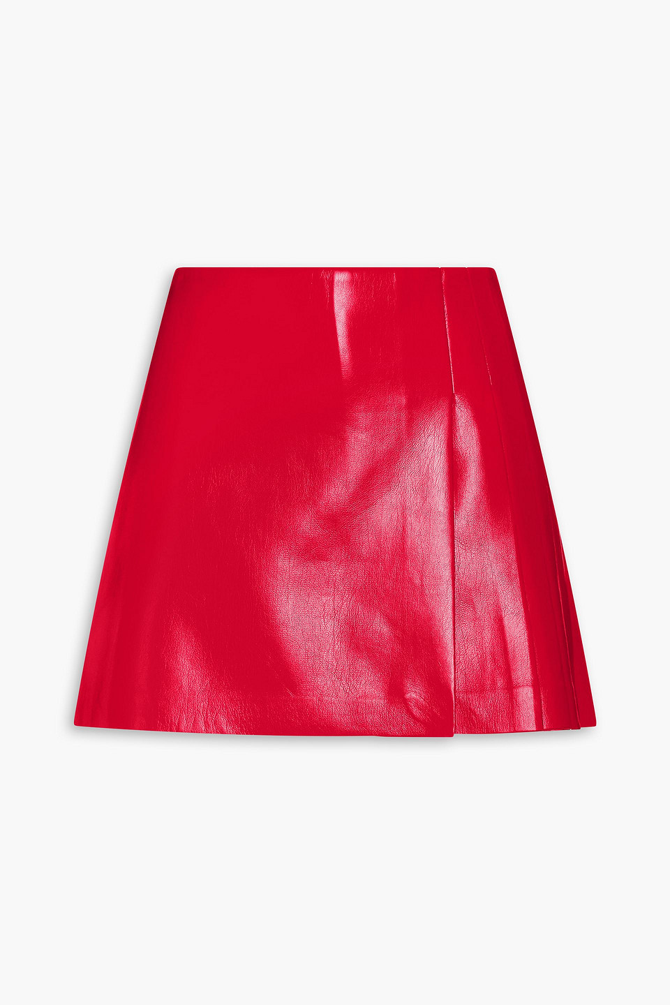 alice olivia - toni pleated mini skirt - red - us 2