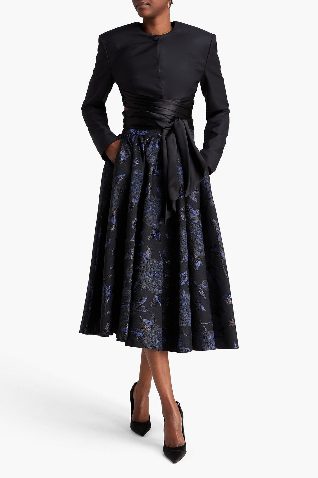ALICE + OLIVIA Gilda brocade midi skirt | THE OUTNET
