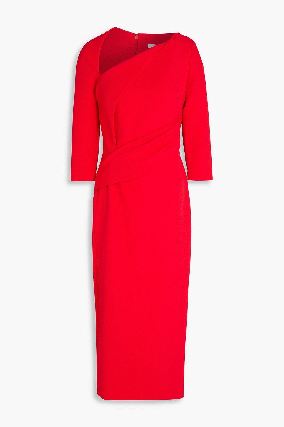 Safiyaa Duan Stretch-crepe Midi Dress In Red