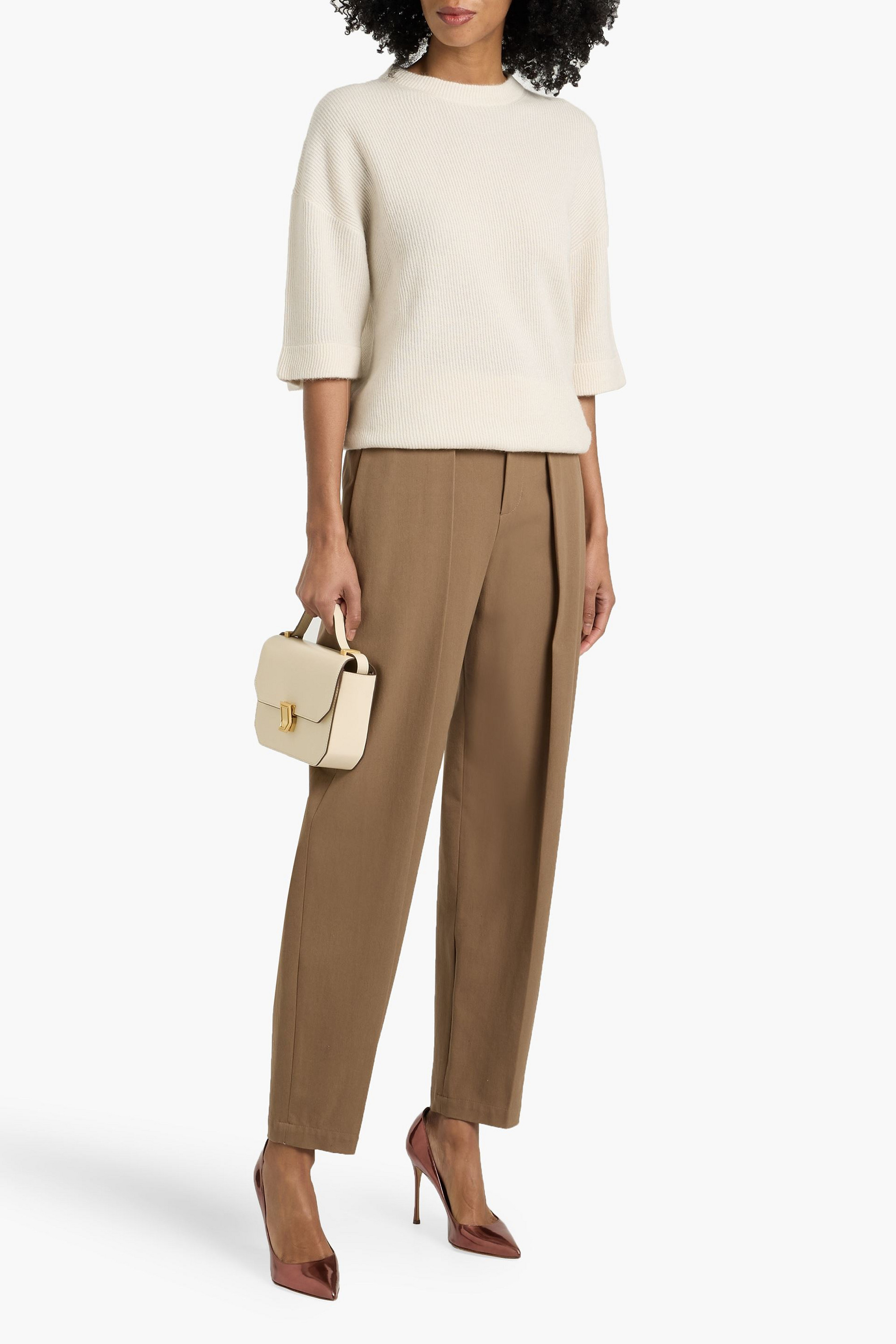 Brunello Cucinelli Ribbed alpaca and cotton-blend sweater