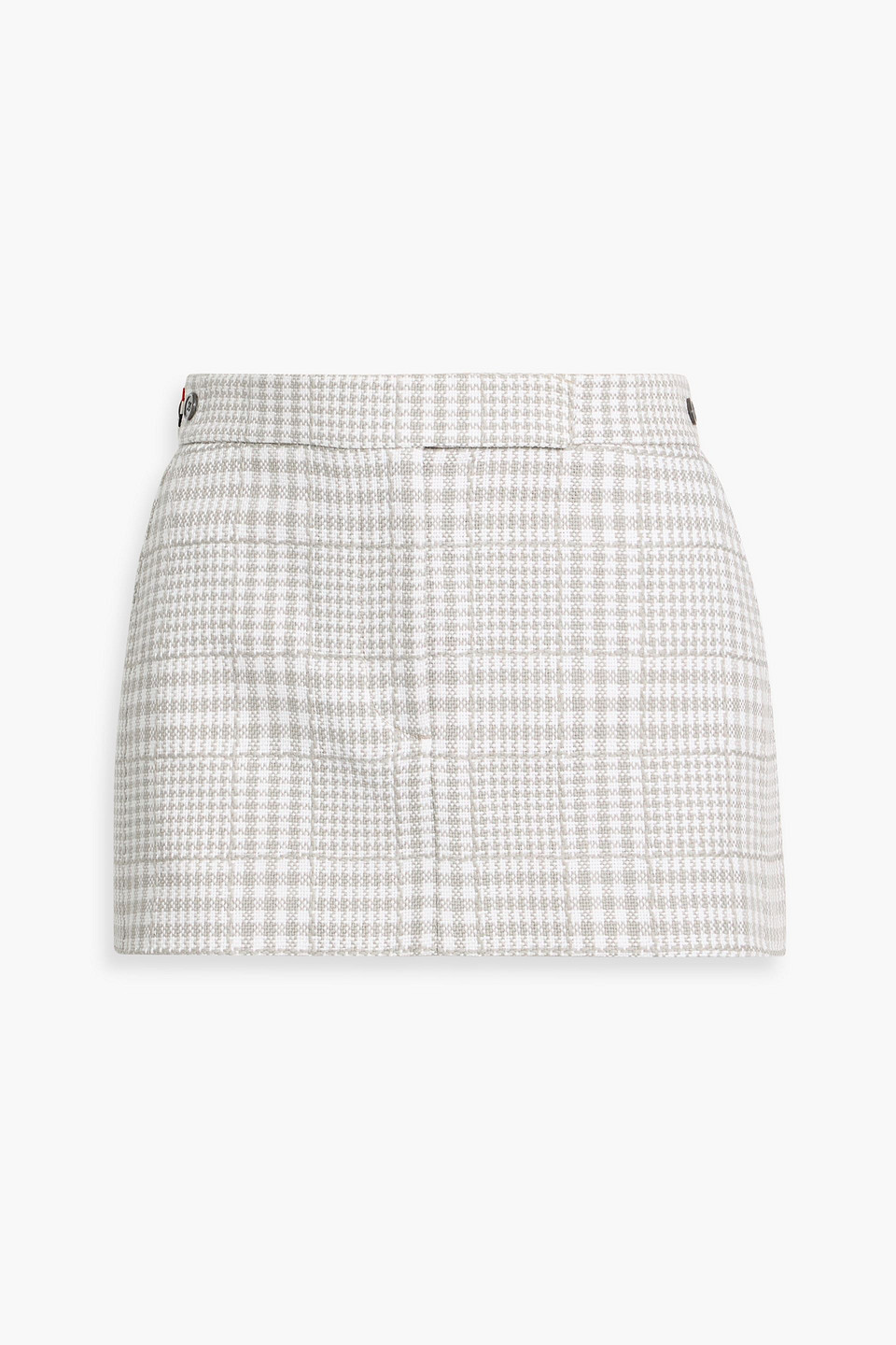 Thom Browne Cotton-tweed Mini Skirt In Gray