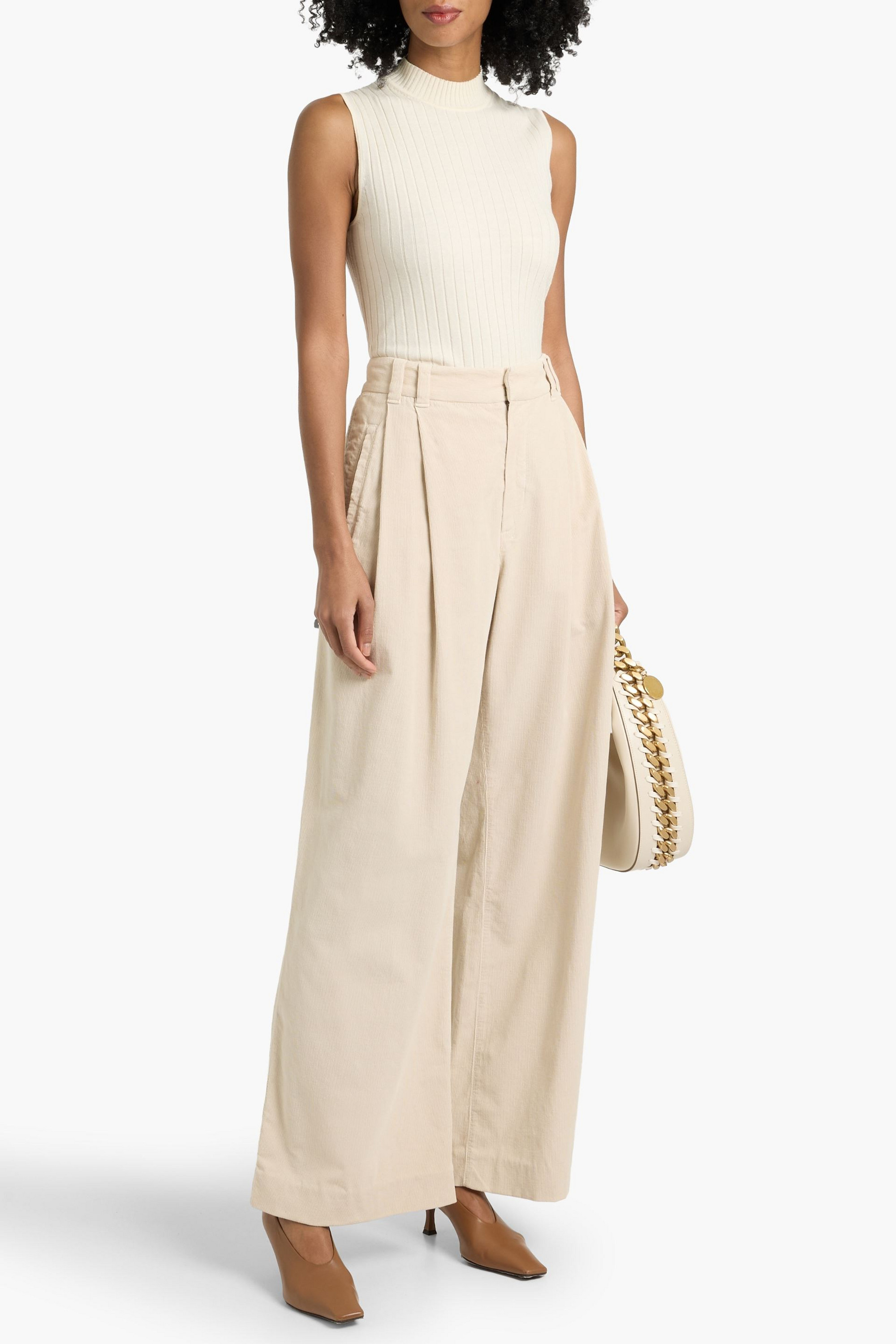 Brunello Cucinelli Cotton-blend corduroy wide-leg pants