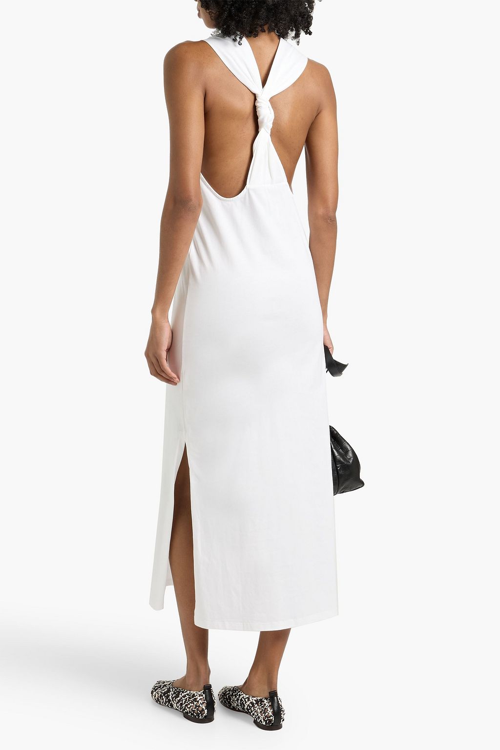 white christmas dresses OPEN BACK MIDI DRESS main image 0
