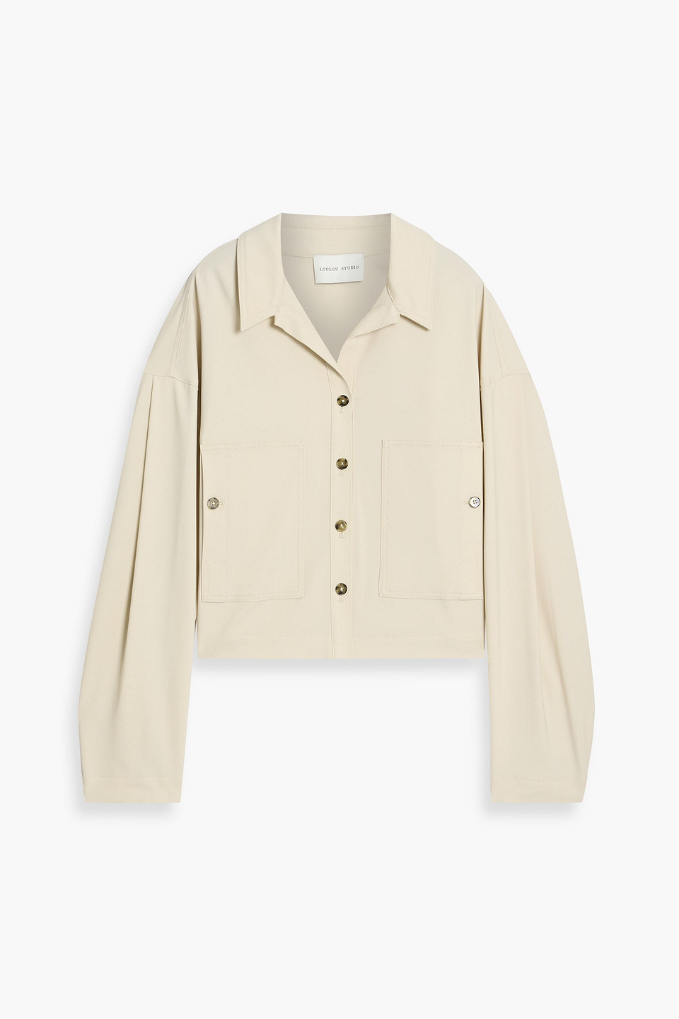 Loulou De Saison Lune Wool-blend Twill Shirt In Brown