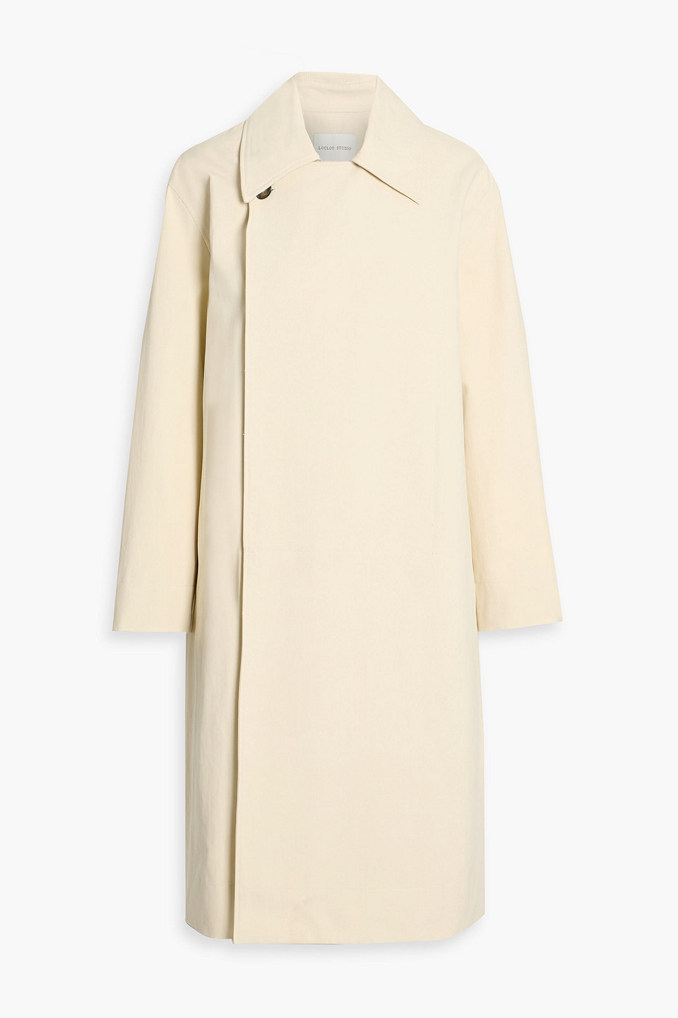 Loulou De Saison Alex Double-breasted Cotton Coat In Neutral