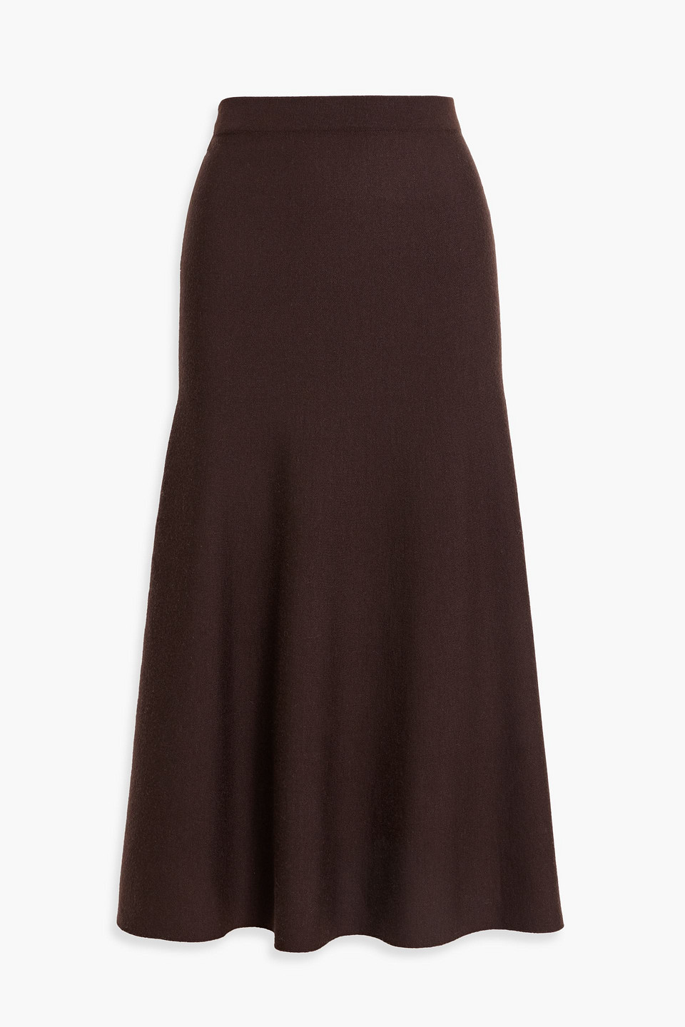Gabriela Hearst Freddie Wool, Cashmere And Silk-blend Midi Skirt In Burgundy
