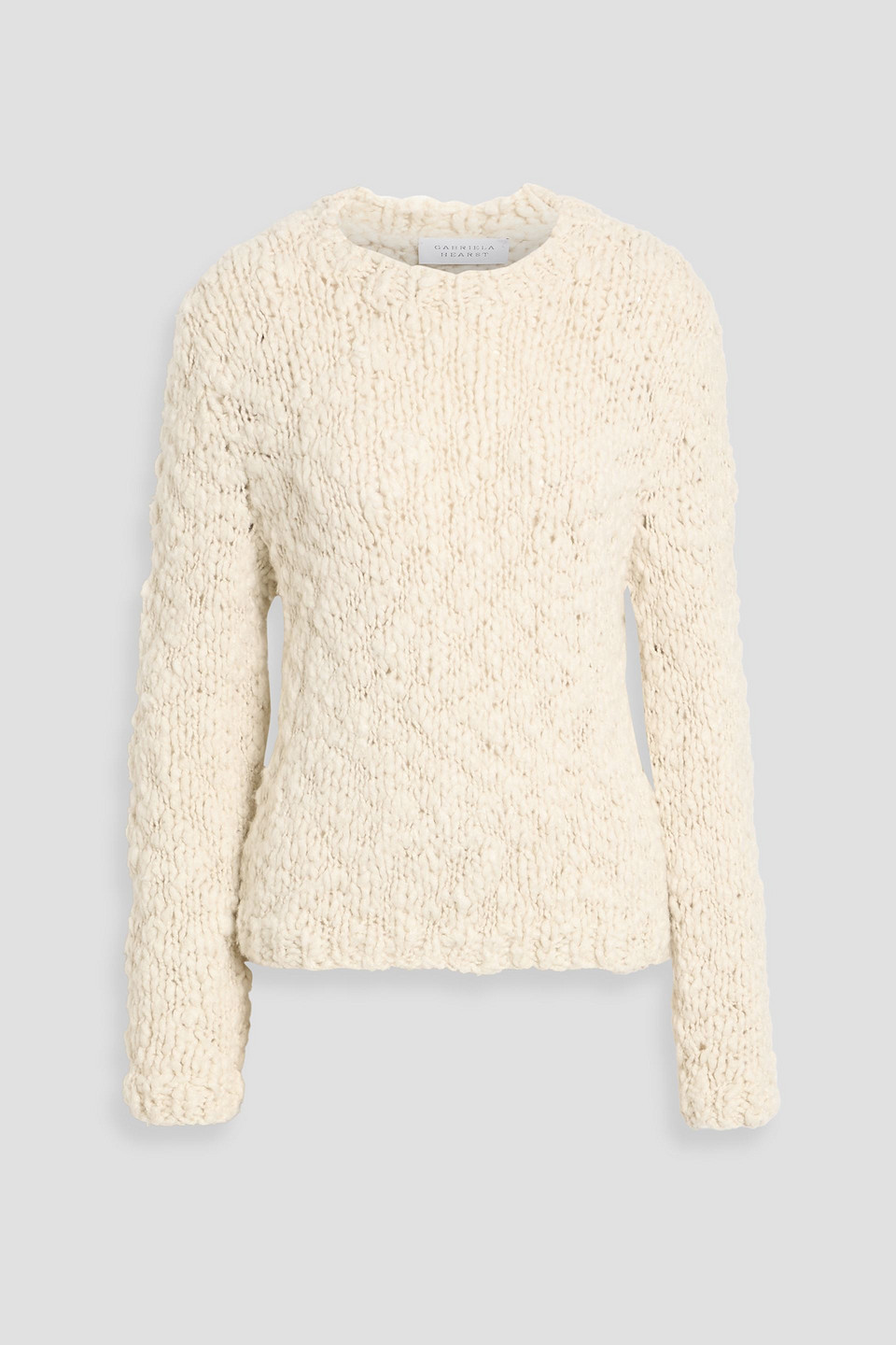 Gabriela Hearst Dalton Bouclé-knit Cashmere Sweater In White