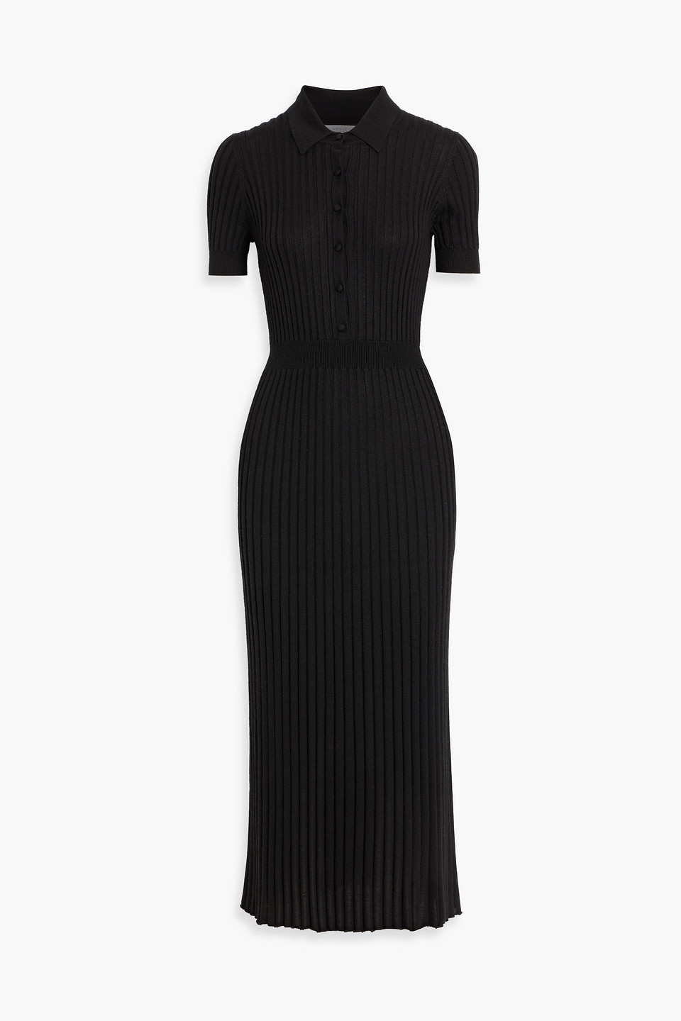 Gabriela Hearst Womens Black Amor Ribbed Cashmere-silk Knitted Midi Dress Xs