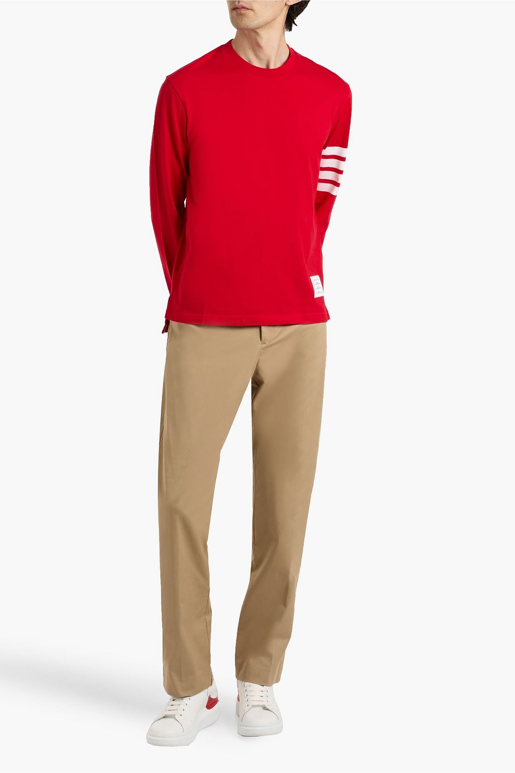 THOM BROWNE Printed cotton-jersey T-shirt | THE OUTNET