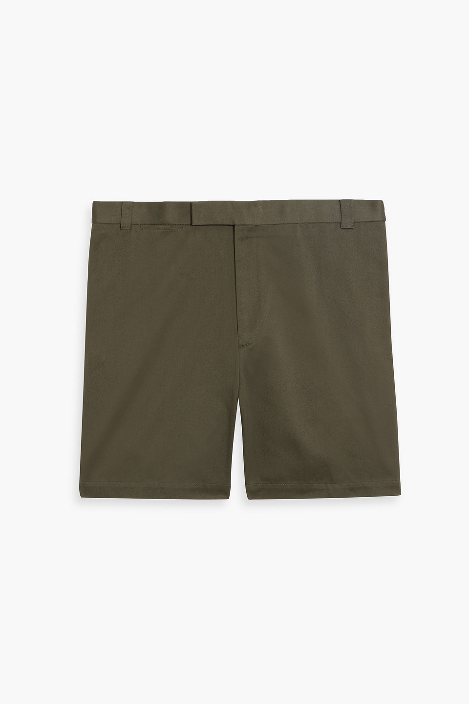 thom browne - cotton-twill shorts - green - 1