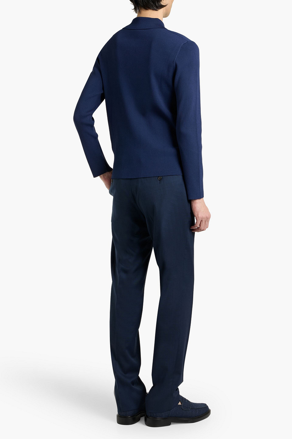  Sandro - Hose Mit Schmalem Bein Aus Wolle - Blau - Fr 38 