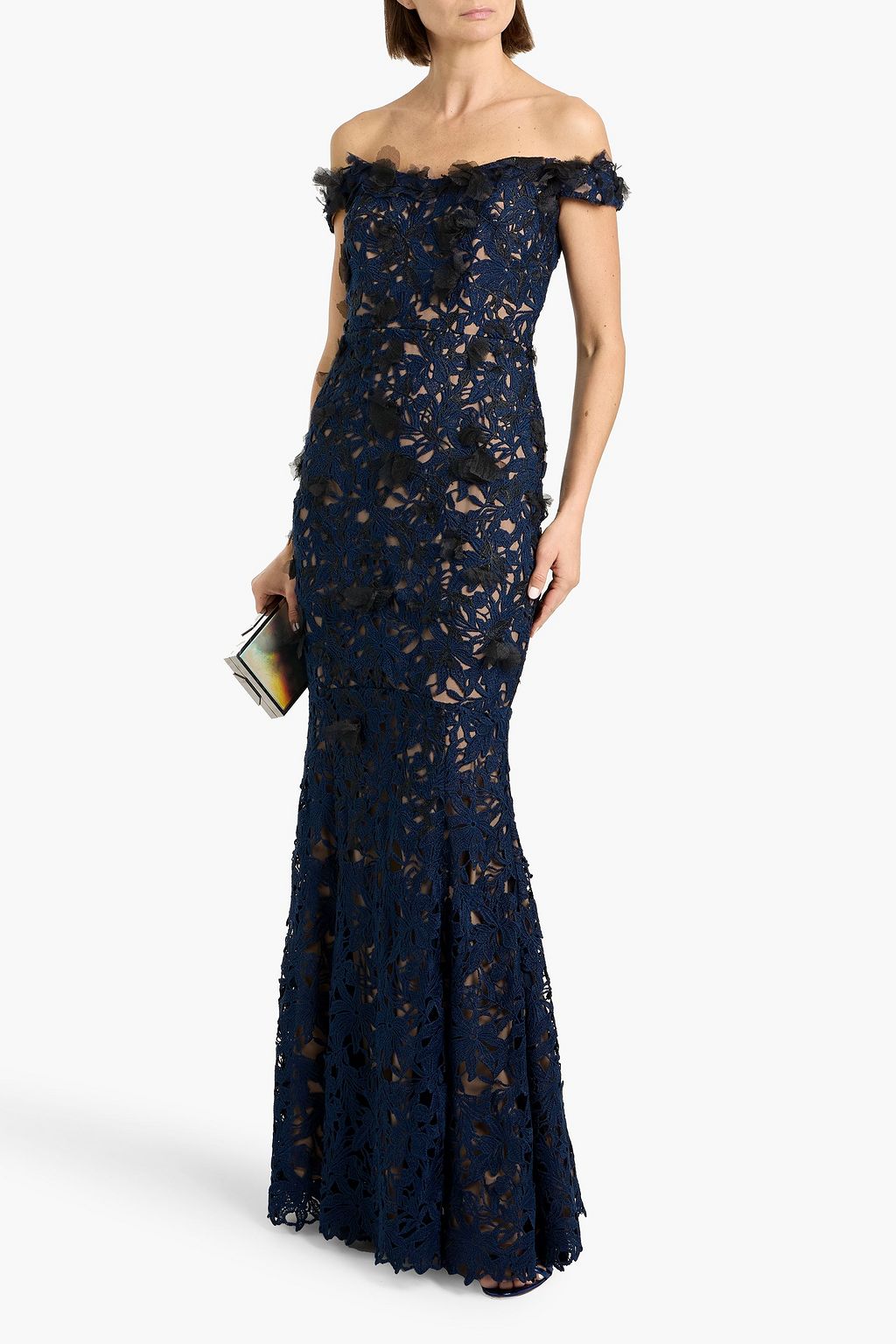 chinese dress ladies Vivarium Vines Lace Guipure A-line Midi Dress