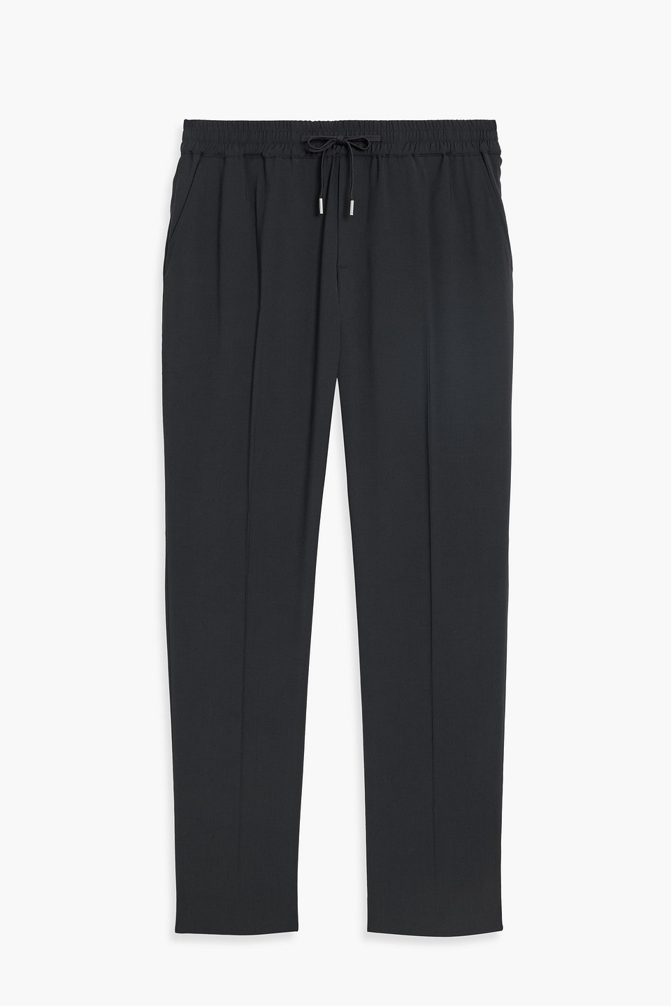 Sandro Tapered Woven Drawstring Pants In Black
