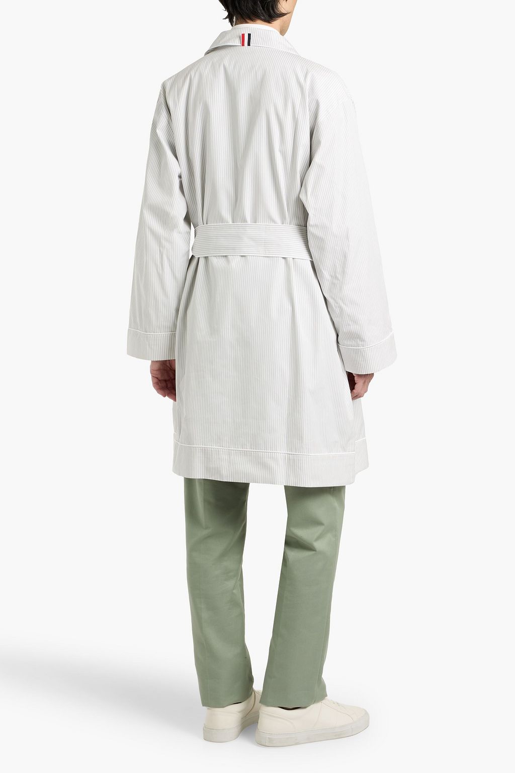 THOM BROWNE Striped trench coat | THE OUTNET