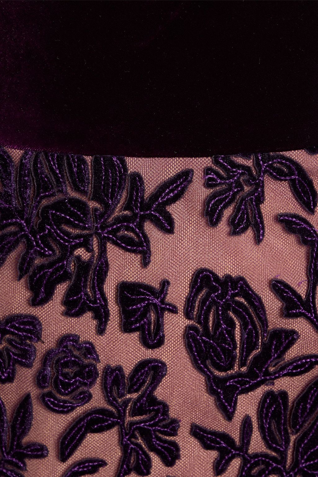 marchesa notte velvet embroidered dress Women's Long Sleeve Lace 3D Flower Embroidery Dress – Liymc