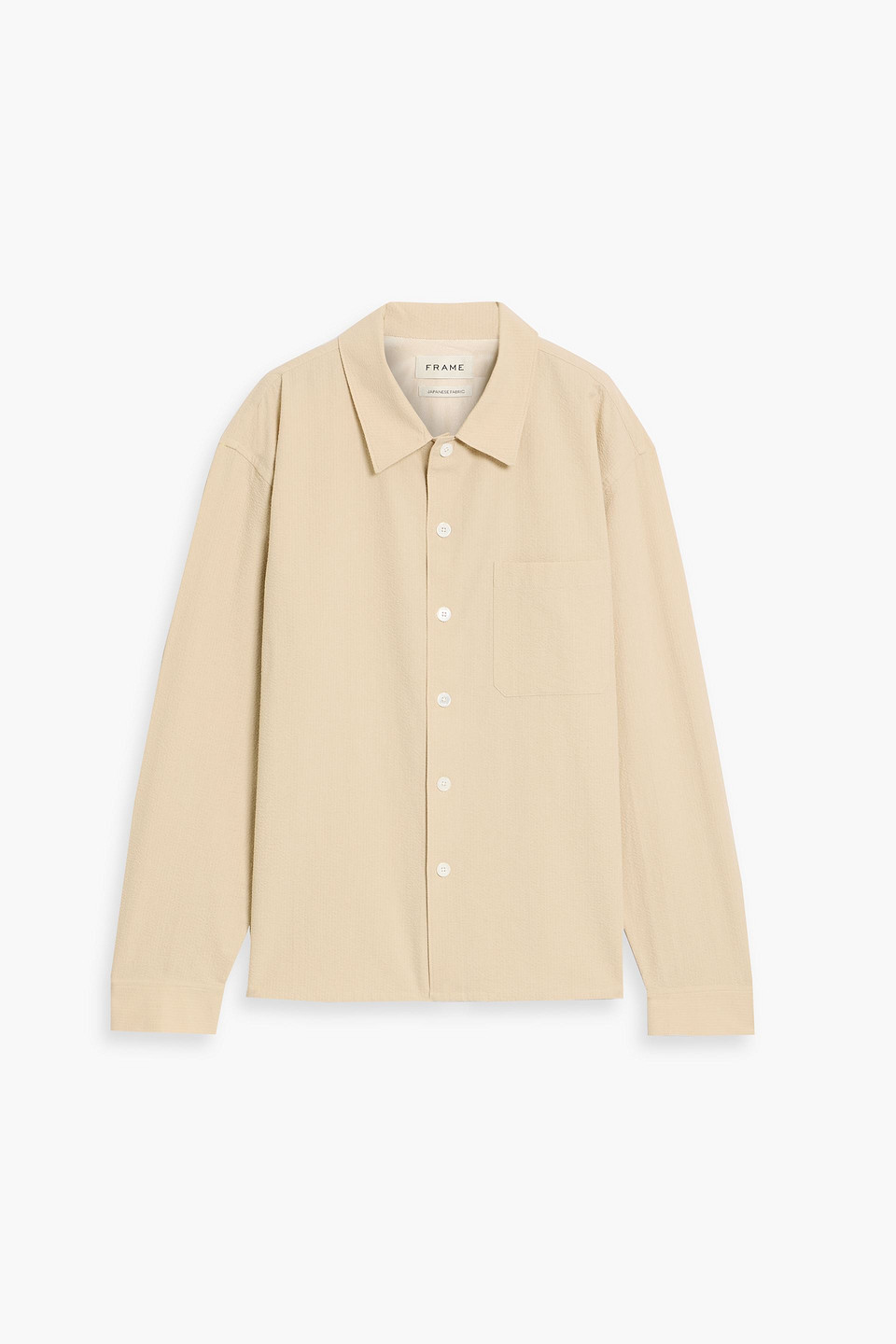 Frame Cotton-seersucker Shirt In Neutral