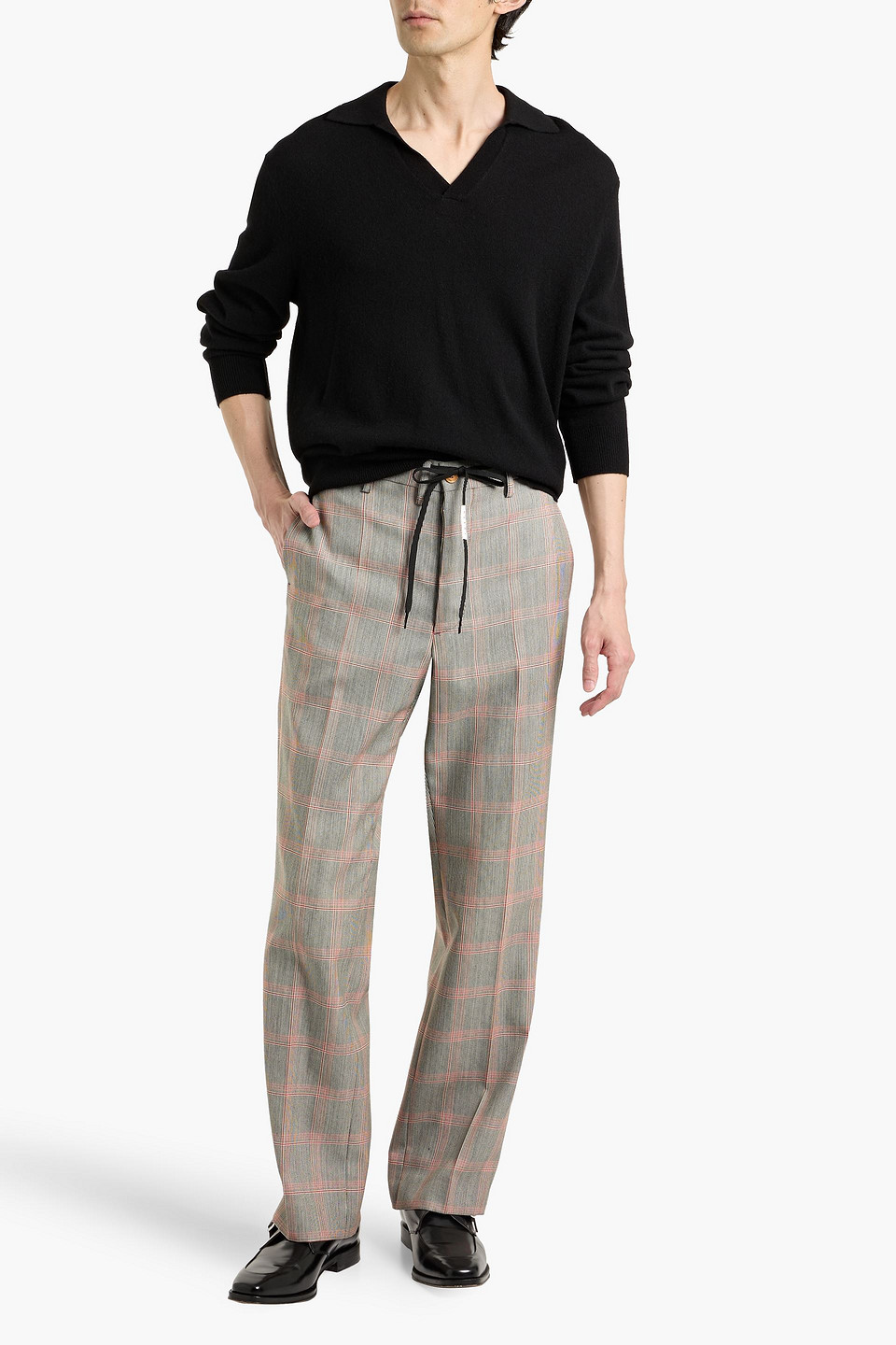  Marni - Prince Of Wales Checked Wool-blend Pants - Red - It 48 