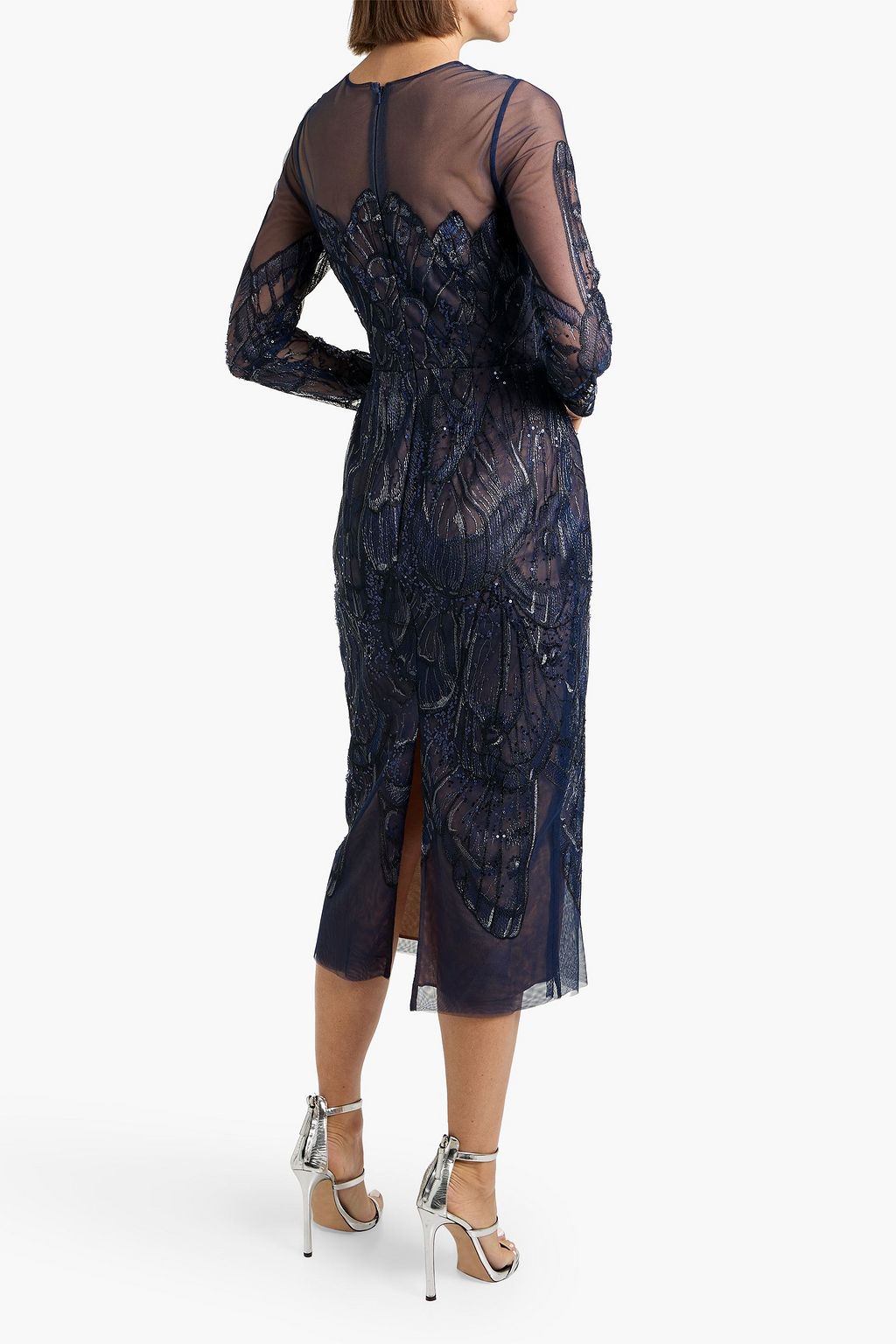 Marchesa Notte Midi Dress, 2 / Blue